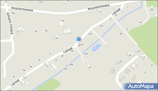 Lublin, Lipniak, 14, mapa Lublina