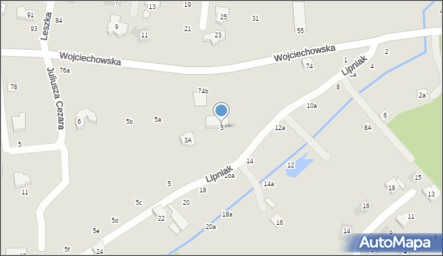 Lublin, Lipniak, 3, mapa Lublina