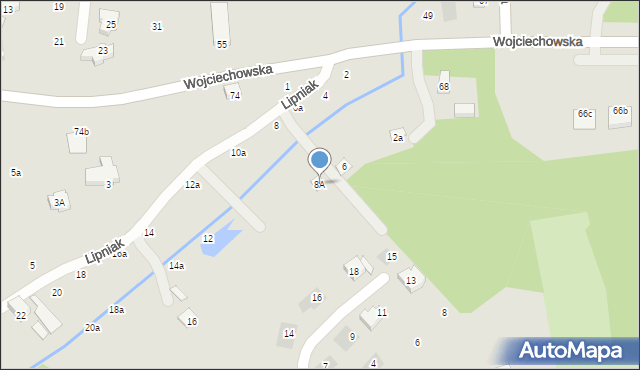 Lublin, Lipniak, 8A, mapa Lublina