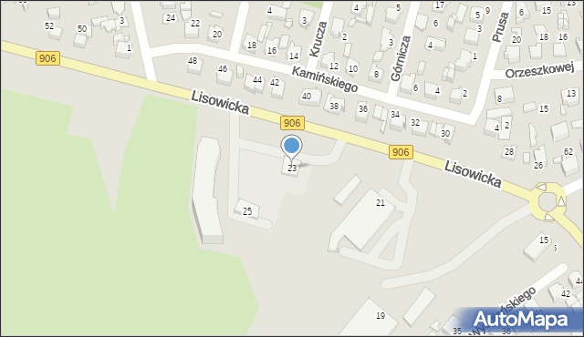 Lubliniec, Lisowicka, 23, mapa Lubliniec