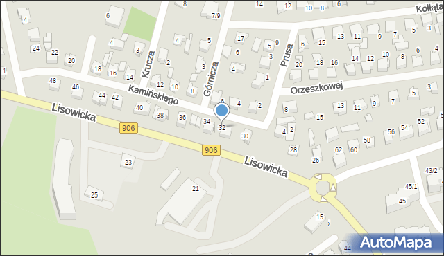 Lubliniec, Lisowicka, 32, mapa Lubliniec