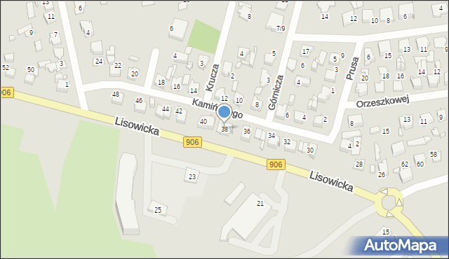 Lubliniec, Lisowicka, 38, mapa Lubliniec