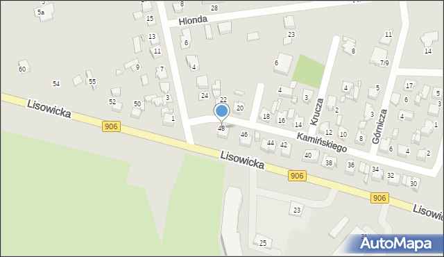 Lubliniec, Lisowicka, 48, mapa Lubliniec