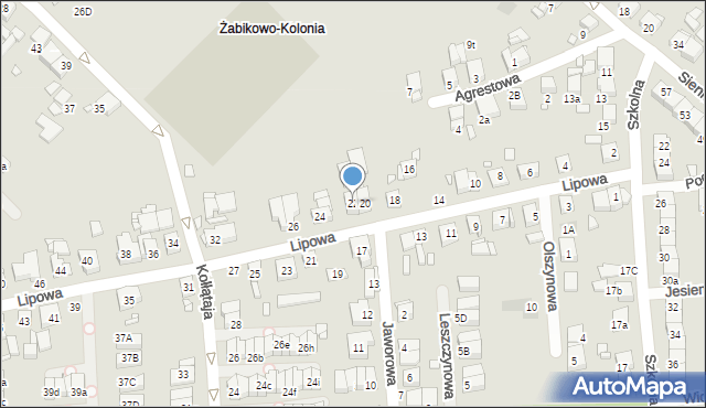 Luboń, Lipowa, 22, mapa Luboń