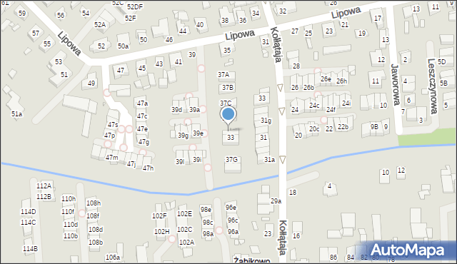 Luboń, Lipowa, 37E, mapa Luboń