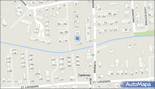 Luboń, Lipowa, 37H, mapa Luboń