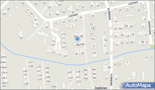 Luboń, Lipowa, 39g, mapa Luboń