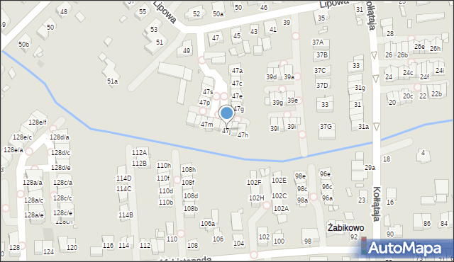 Luboń, Lipowa, 47j, mapa Luboń