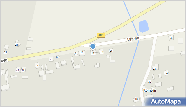 Lututów, Lipowa, 12, mapa Lututów