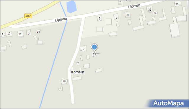 Lututów, Lipowa, 24, mapa Lututów