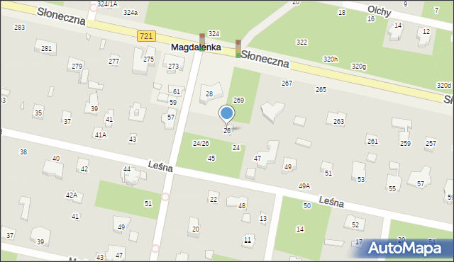 Magdalenka, Lipowa, 26, mapa Magdalenka