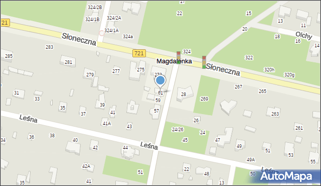 Magdalenka, Lipowa, 61, mapa Magdalenka