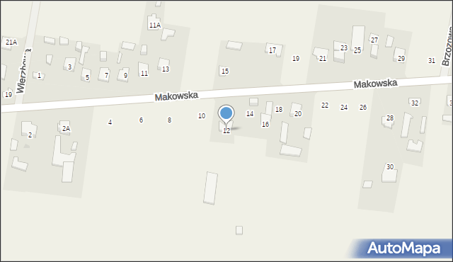 Maków, Lipowa, 12, mapa Maków