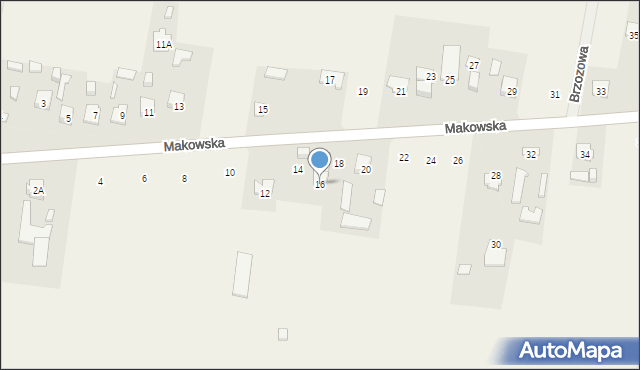 Maków, Lipowa, 16, mapa Maków