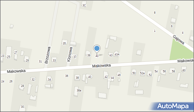 Maków, Lipowa, 41, mapa Maków