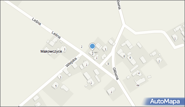 Makowczyce, Lipowa, 2, mapa Makowczyce