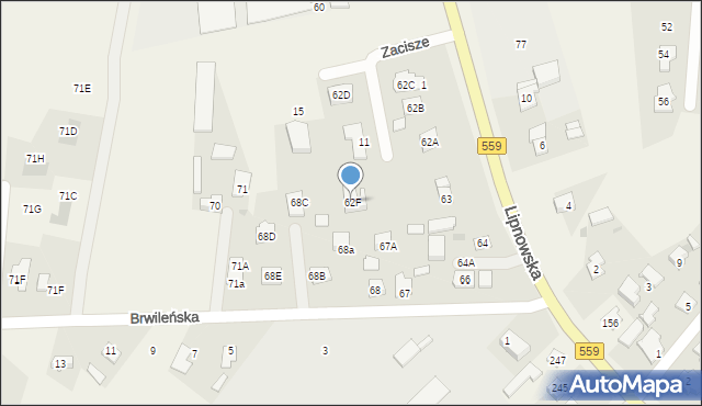 Mańkowo, Lipnowska, 62F, mapa Mańkowo