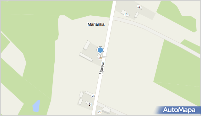 Marianka, Lipowa, 18, mapa Marianka
