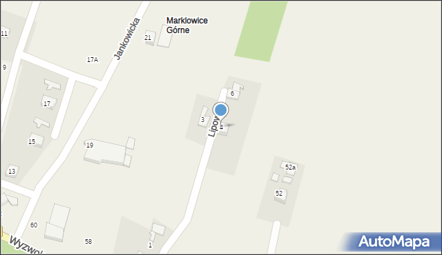 Marklowice, Lipowa, 4, mapa Marklowice