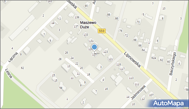 Maszewo Duże, Lipnowska, 125, mapa Maszewo Duże