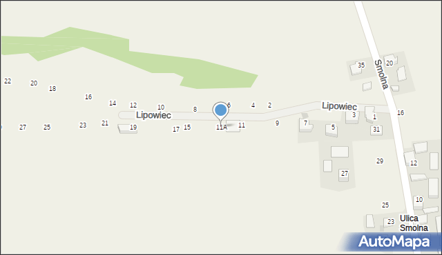 Michałowice, Lipowiec, 11A, mapa Michałowice