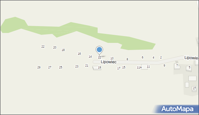 Michałowice, Lipowiec, 12, mapa Michałowice