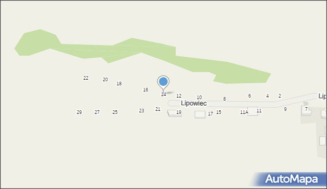 Michałowice, Lipowiec, 14, mapa Michałowice