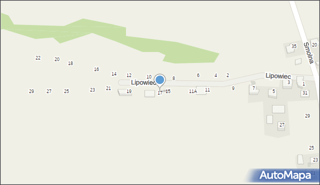 Michałowice, Lipowiec, 17, mapa Michałowice