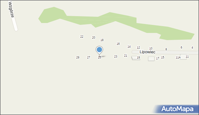 Michałowice, Lipowiec, 25, mapa Michałowice