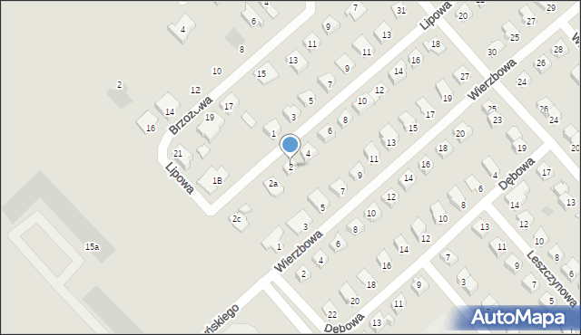 Międzyrzec Podlaski, Lipowa, 2, mapa Międzyrzec Podlaski