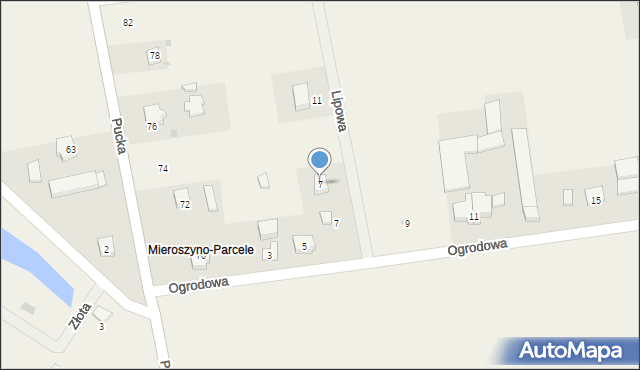 Mieroszyno, Lipowa, 7, mapa Mieroszyno