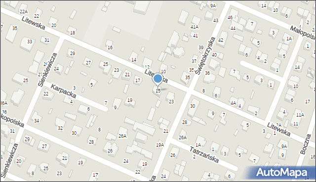 Mińsk Mazowiecki, Litewska, 15, mapa Mińsk Mazowiecki