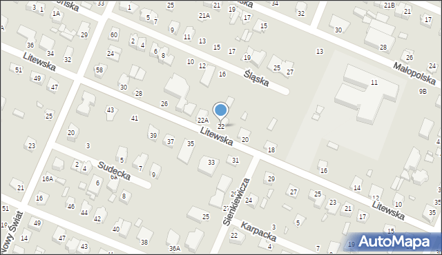 Mińsk Mazowiecki, Litewska, 22, mapa Mińsk Mazowiecki