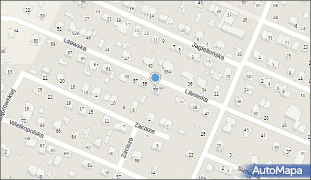Mińsk Mazowiecki, Litewska, 53, mapa Mińsk Mazowiecki