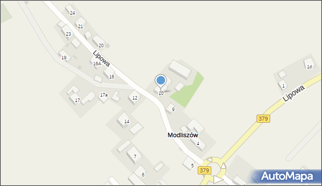 Modliszów, Lipowa, 10, mapa Modliszów