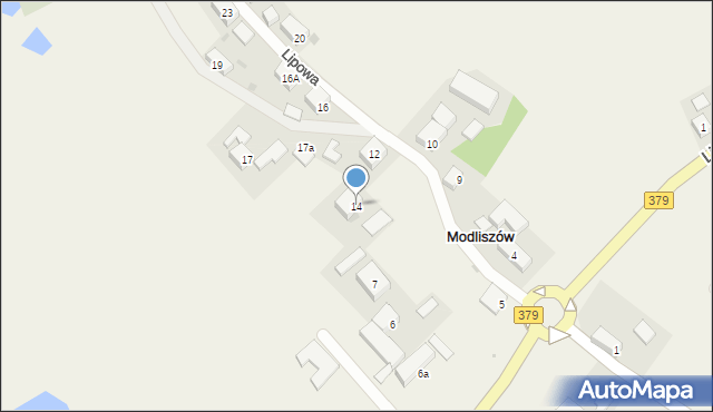 Modliszów, Lipowa, 14, mapa Modliszów