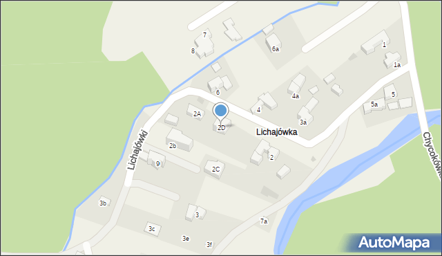 Murzasichle, Lichajówki, 2D, mapa Murzasichle