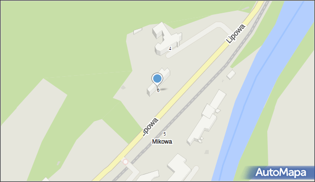 Muszyna, Lipowa, 6, mapa Muszyna