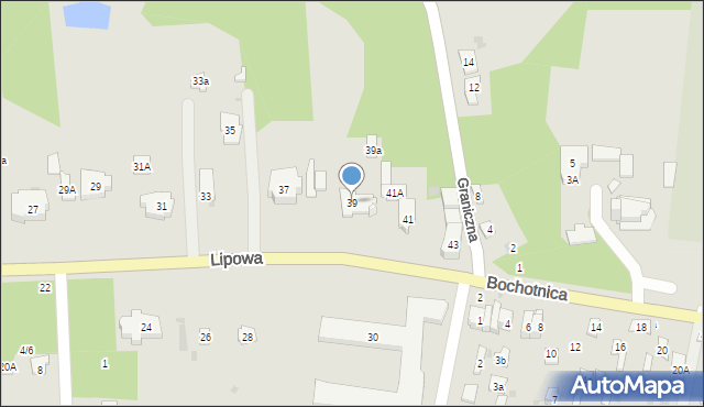 Nałęczów, Lipowa, 39, mapa Nałęczów