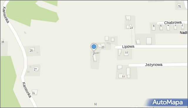 Narama, Lipowa, 17, mapa Narama