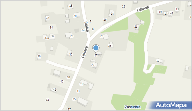 Nawojowa Góra, Lipowa, 27, mapa Nawojowa Góra