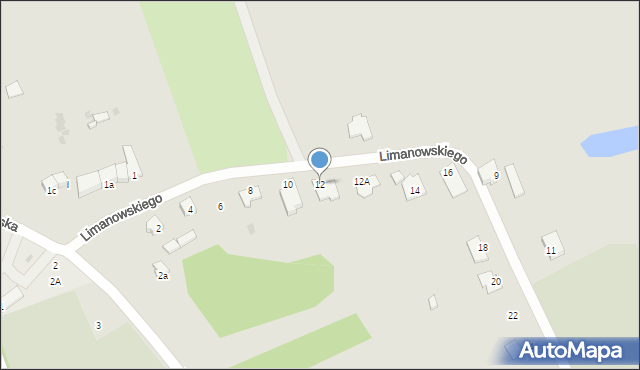 Nidzica, Limanowskiego Bolesława, 12, mapa Nidzica