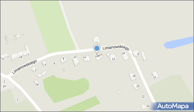 Nidzica, Limanowskiego Bolesława, 12A, mapa Nidzica