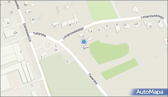 Nidzica, Limanowskiego Bolesława, 2a, mapa Nidzica