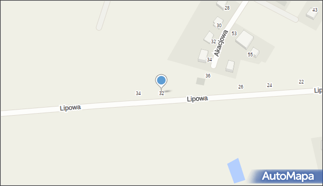 Niestępowo, Lipowa, 32, mapa Niestępowo