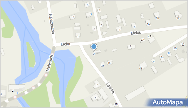 Nowa Wieś Ełcka, Lipowa, 2, mapa Nowa Wieś Ełcka
