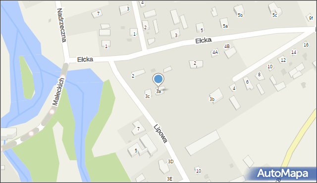 Nowa Wieś Ełcka, Lipowa, 3a, mapa Nowa Wieś Ełcka