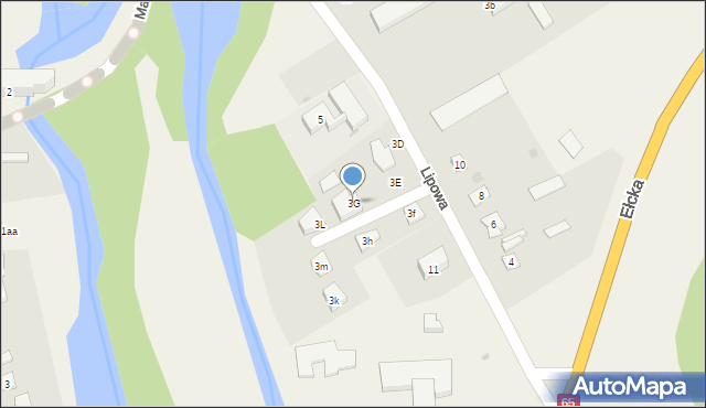 Nowa Wieś Ełcka, Lipowa, 3G, mapa Nowa Wieś Ełcka