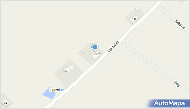 Nowa Wieś Malborska, Lipowiec, 55, mapa Nowa Wieś Malborska