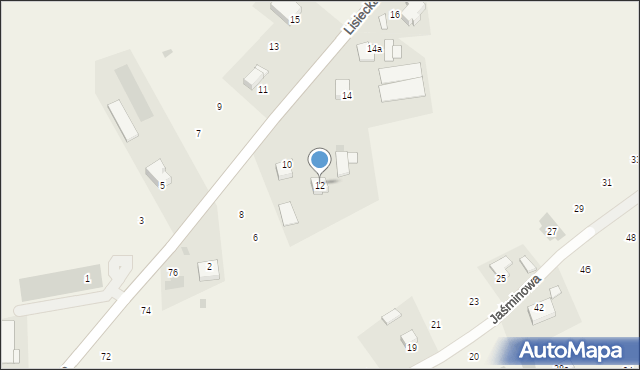 Nowa Wieś Szlachecka, Lisiecka, 12, mapa Nowa Wieś Szlachecka